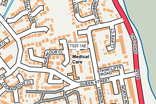 TS25 1AE map - OS OpenMap – Local (Ordnance Survey)