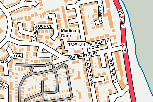 TS25 1AH map - OS OpenMap – Local (Ordnance Survey)