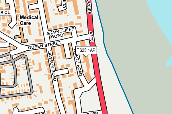 TS25 1AP map - OS OpenMap – Local (Ordnance Survey)