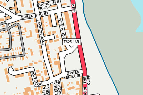 TS25 1AR map - OS OpenMap – Local (Ordnance Survey)