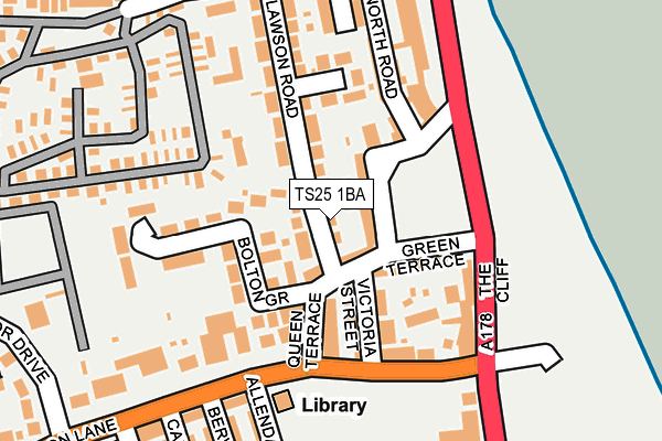 TS25 1BA map - OS OpenMap – Local (Ordnance Survey)