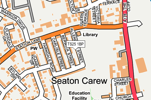 TS25 1BP map - OS OpenMap – Local (Ordnance Survey)