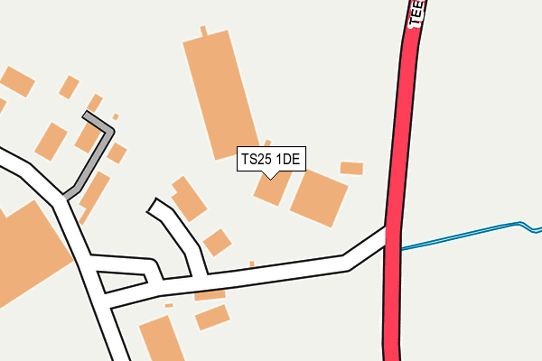 TS25 1DE map - OS OpenMap – Local (Ordnance Survey)