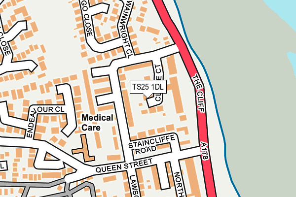 TS25 1DL map - OS OpenMap – Local (Ordnance Survey)