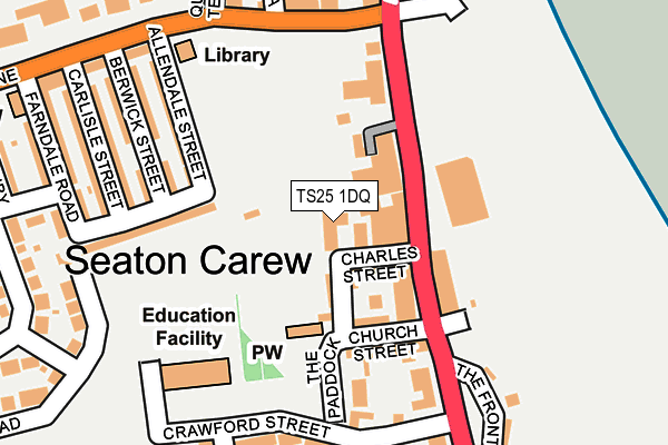 TS25 1DQ map - OS OpenMap – Local (Ordnance Survey)