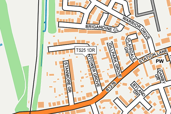 TS25 1DR map - OS OpenMap – Local (Ordnance Survey)