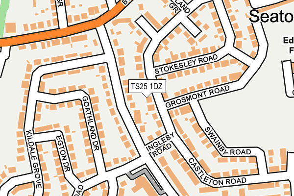 TS25 1DZ map - OS OpenMap – Local (Ordnance Survey)