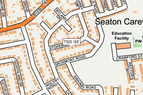 TS25 1EE map - OS OpenMap – Local (Ordnance Survey)