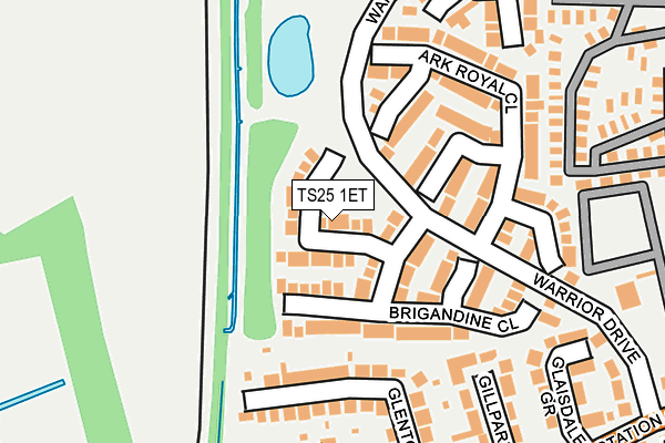 TS25 1ET map - OS OpenMap – Local (Ordnance Survey)