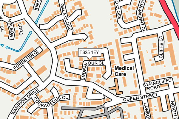TS25 1EY map - OS OpenMap – Local (Ordnance Survey)