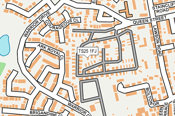 TS25 1FJ map - OS OpenMap – Local (Ordnance Survey)