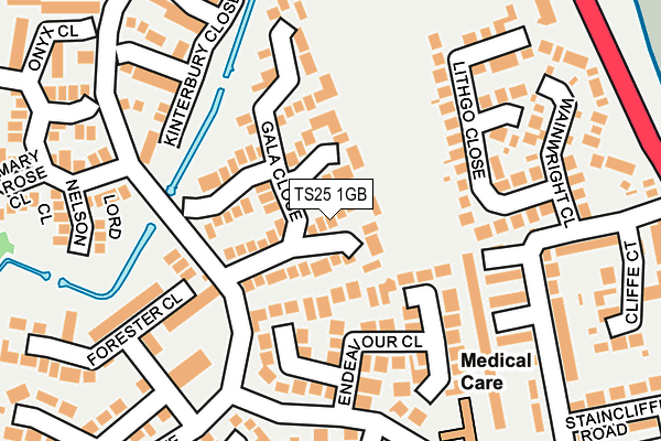 TS25 1GB map - OS OpenMap – Local (Ordnance Survey)