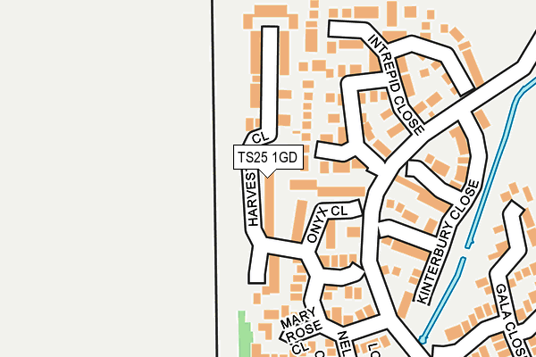 TS25 1GD map - OS OpenMap – Local (Ordnance Survey)