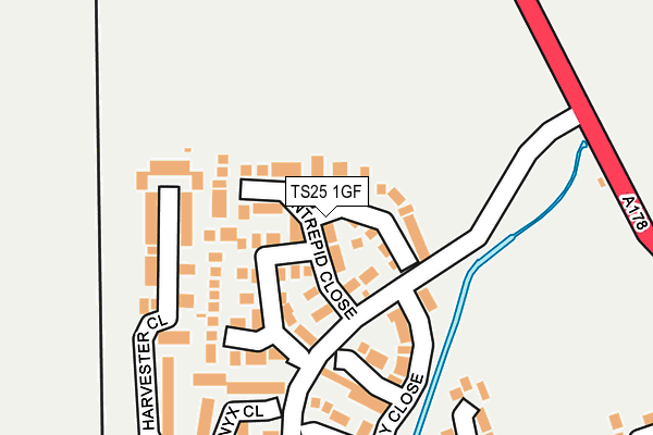 TS25 1GF map - OS OpenMap – Local (Ordnance Survey)