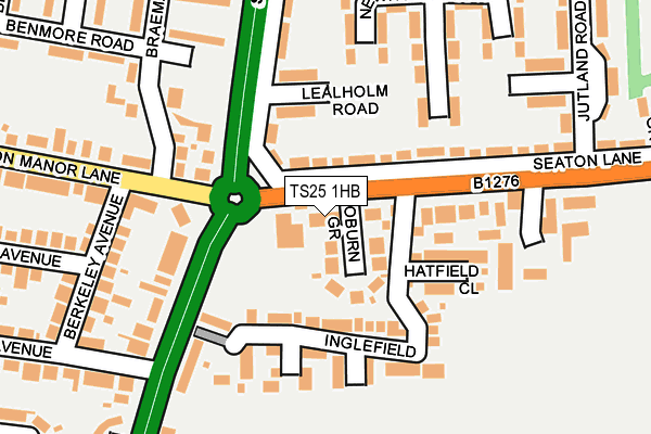 TS25 1HB map - OS OpenMap – Local (Ordnance Survey)
