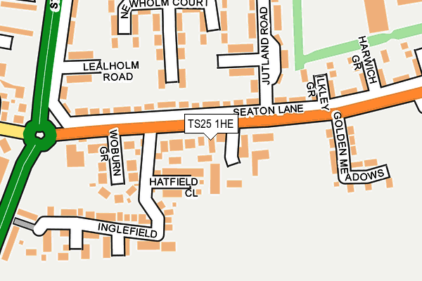 TS25 1HE map - OS OpenMap – Local (Ordnance Survey)