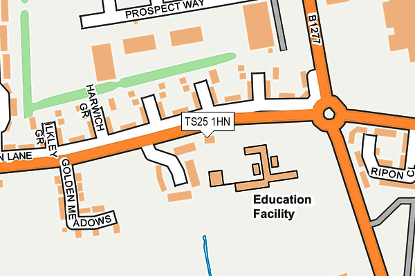 TS25 1HN map - OS OpenMap – Local (Ordnance Survey)