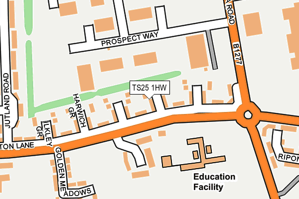 TS25 1HW map - OS OpenMap – Local (Ordnance Survey)