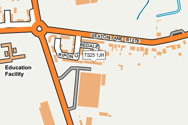 TS25 1JH map - OS OpenMap – Local (Ordnance Survey)