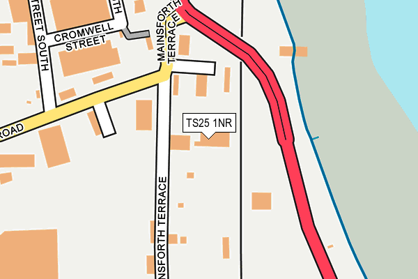 TS25 1NR map - OS OpenMap – Local (Ordnance Survey)