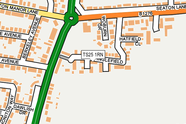 TS25 1RN map - OS OpenMap – Local (Ordnance Survey)