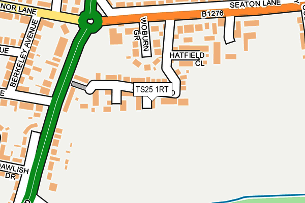 TS25 1RT map - OS OpenMap – Local (Ordnance Survey)