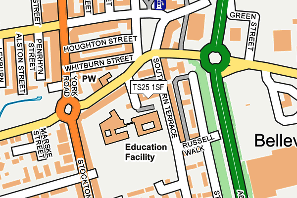 TS25 1SF map - OS OpenMap – Local (Ordnance Survey)