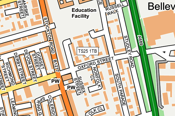 TS25 1TB map - OS OpenMap – Local (Ordnance Survey)