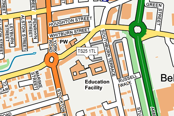 TS25 1TL map - OS OpenMap – Local (Ordnance Survey)