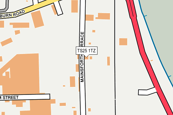 TS25 1TZ map - OS OpenMap – Local (Ordnance Survey)