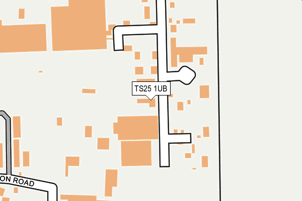 TS25 1UB map - OS OpenMap – Local (Ordnance Survey)