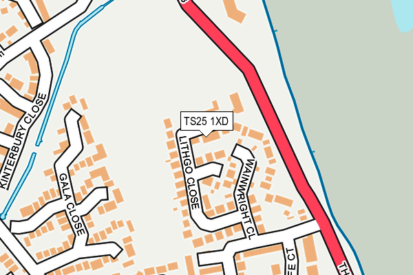 TS25 1XD map - OS OpenMap – Local (Ordnance Survey)