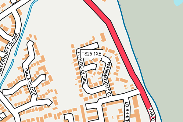 TS25 1XE map - OS OpenMap – Local (Ordnance Survey)