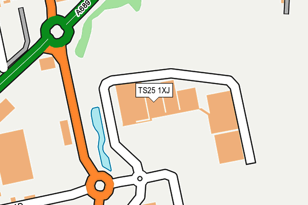 TS25 1XJ map - OS OpenMap – Local (Ordnance Survey)