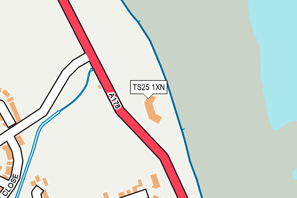TS25 1XN map - OS OpenMap – Local (Ordnance Survey)