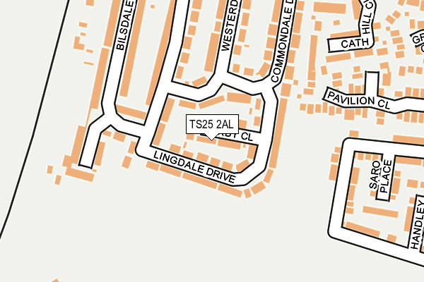 TS25 2AL map - OS OpenMap – Local (Ordnance Survey)