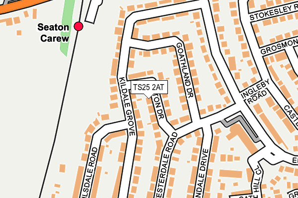 TS25 2AT map - OS OpenMap – Local (Ordnance Survey)