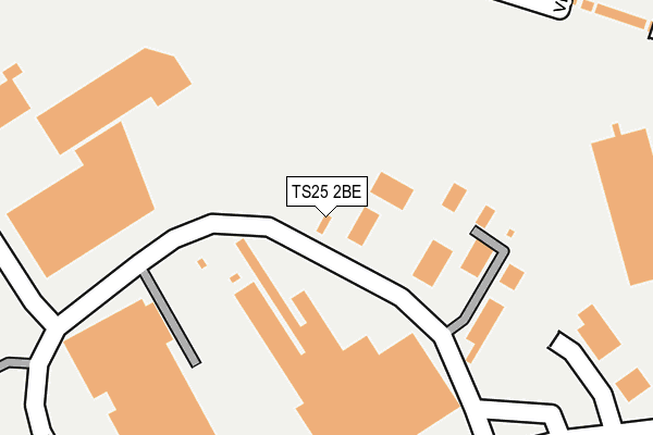 TS25 2BE map - OS OpenMap – Local (Ordnance Survey)