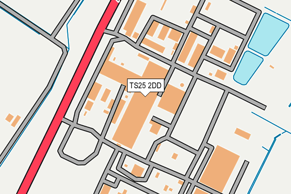 TS25 2DD map - OS OpenMap – Local (Ordnance Survey)