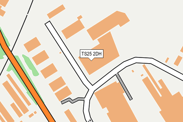 TS25 2DH map - OS OpenMap – Local (Ordnance Survey)