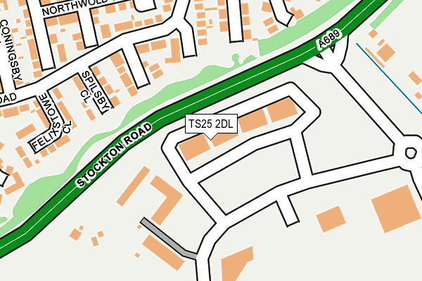 TS25 2DL map - OS OpenMap – Local (Ordnance Survey)