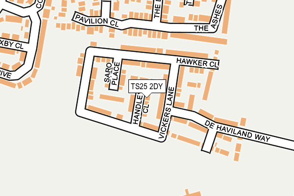 TS25 2DY map - OS OpenMap – Local (Ordnance Survey)