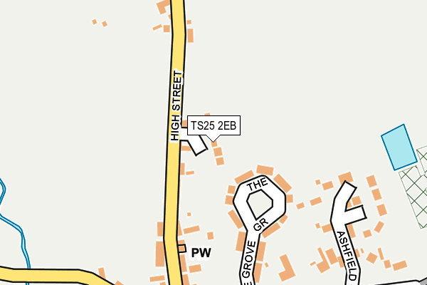 TS25 2EB map - OS OpenMap – Local (Ordnance Survey)
