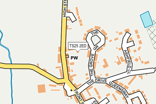TS25 2ED map - OS OpenMap – Local (Ordnance Survey)