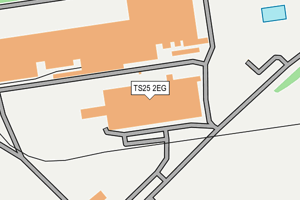 TS25 2EG map - OS OpenMap – Local (Ordnance Survey)