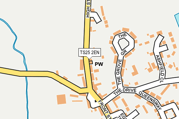 TS25 2EN map - OS OpenMap – Local (Ordnance Survey)