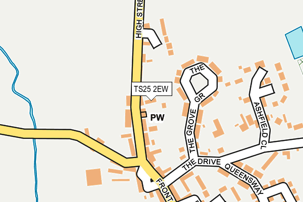 TS25 2EW map - OS OpenMap – Local (Ordnance Survey)