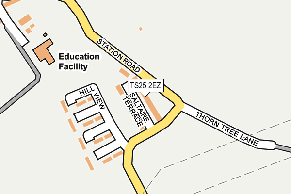 TS25 2EZ map - OS OpenMap – Local (Ordnance Survey)
