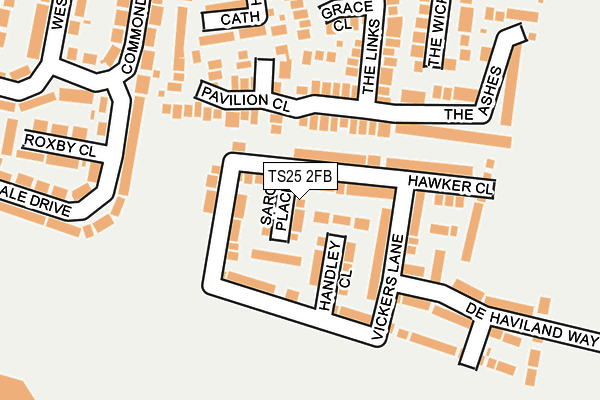 TS25 2FB map - OS OpenMap – Local (Ordnance Survey)