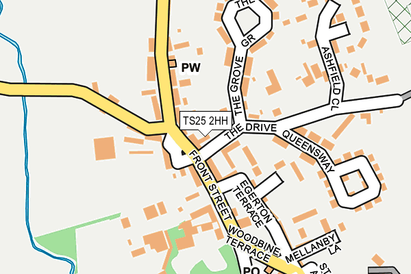TS25 2HH map - OS OpenMap – Local (Ordnance Survey)